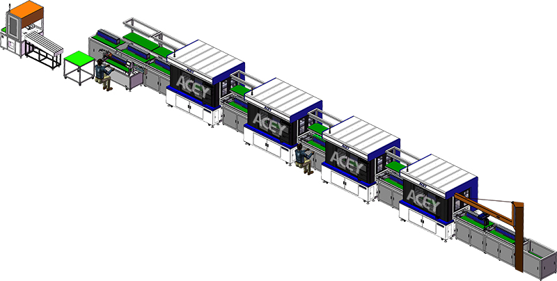 Fully automatic battery pack assembly line