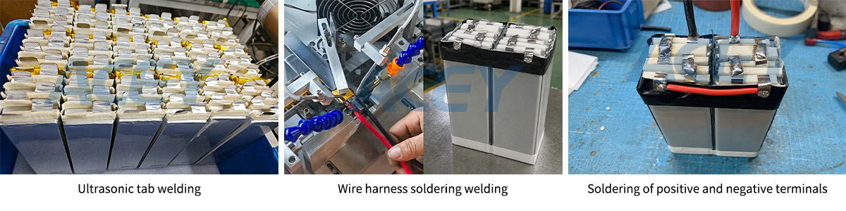 Pouch battery pack welding process