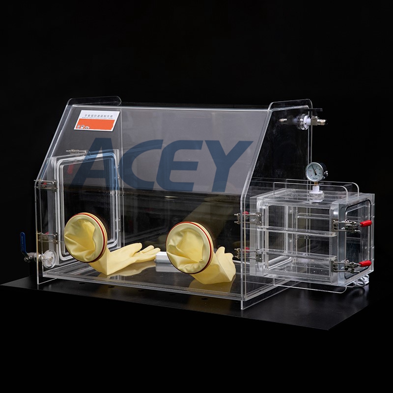 Labor Benchtop Transparentes Acrylhandschuhfeld mit optionaler Boxgröße 