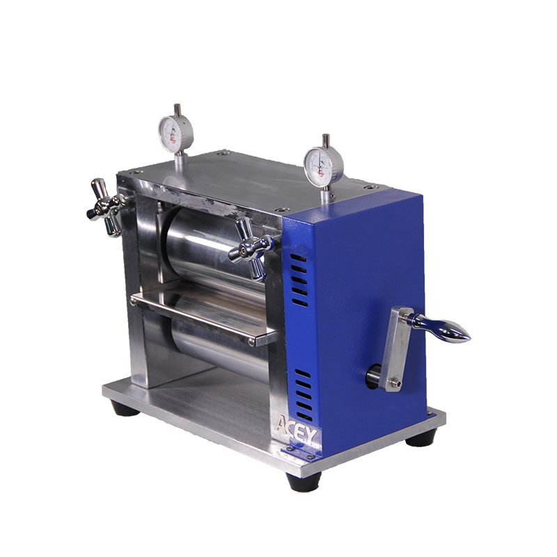Labor manuelle vertikale Walzpresse Kalandriermaschine Für Batterieelektrode 