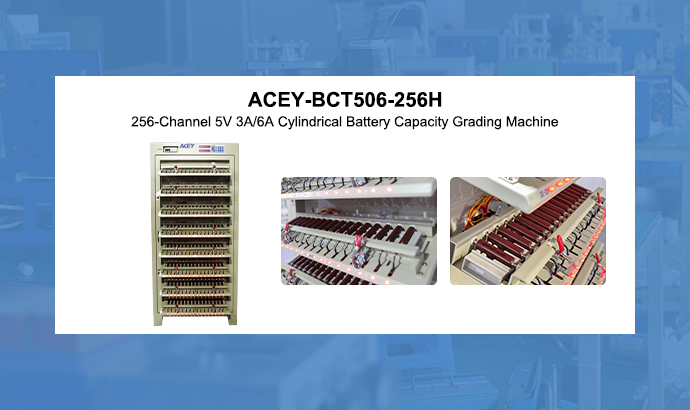 Zylindrische Batterie-Kapazitätsbewertungsmaschine mit 256 Kanälen, 5 V, 3 A/6 A